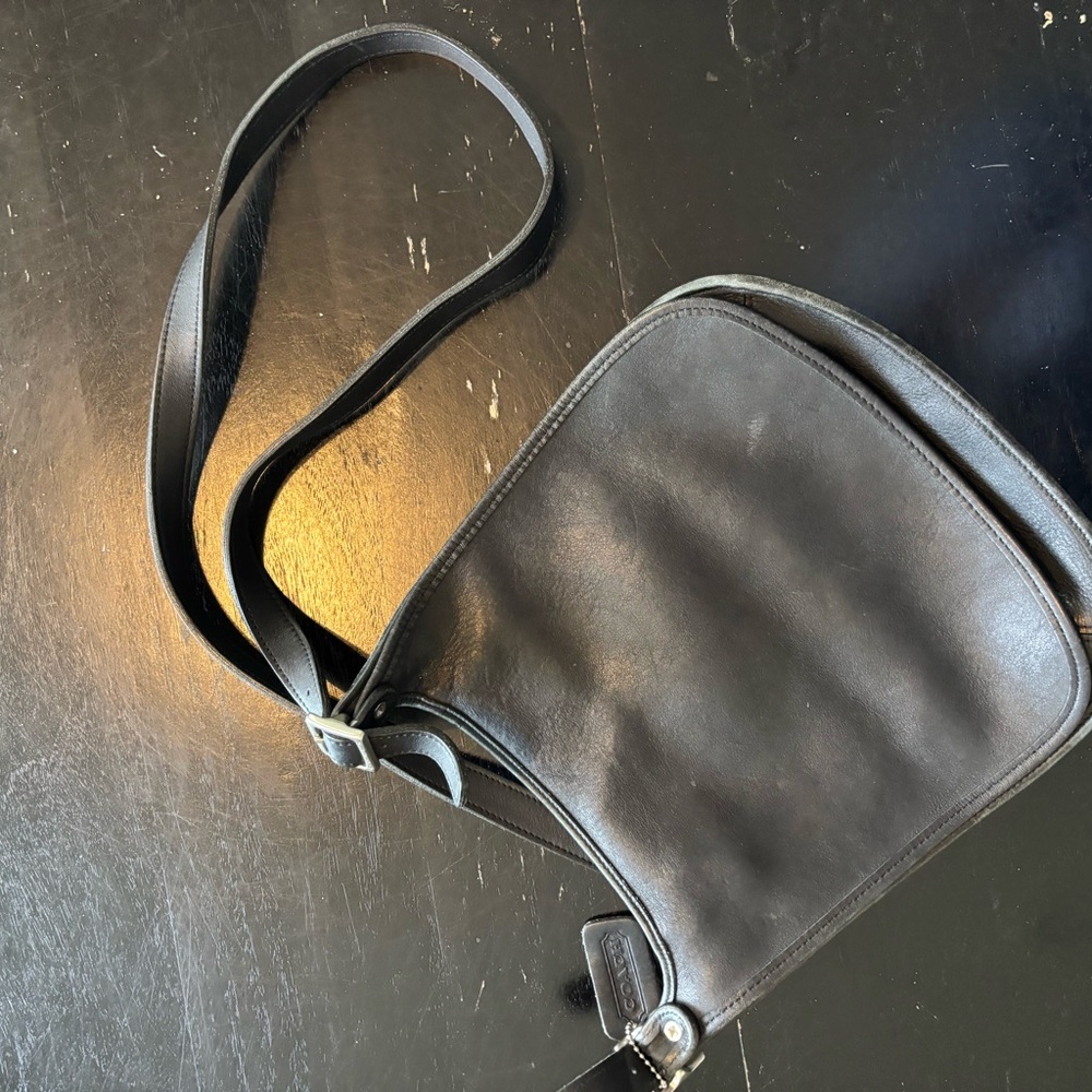 Coach Dark Leather Crossbody Bag